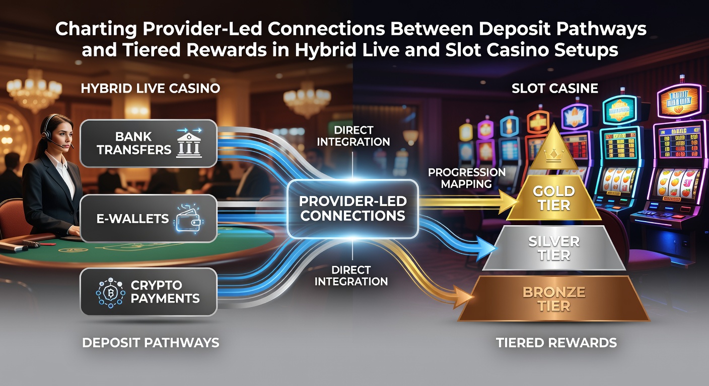 Diagramm der Einzahlungspfade und Belohnungsebenen in hybriden Casino-Setups