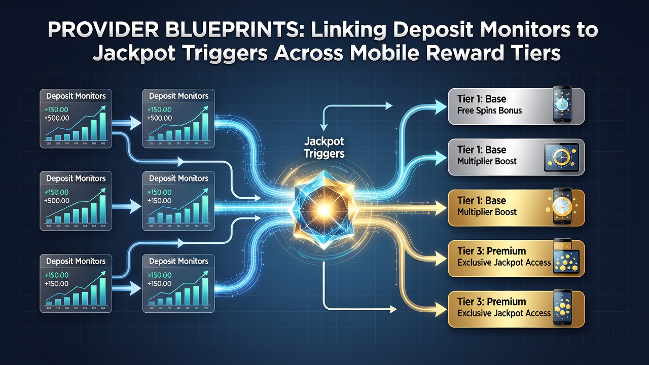 Beispiel für Datenflüsse zwischen Einzahlungsüberwachung und mobilen Jackpot-Systemen